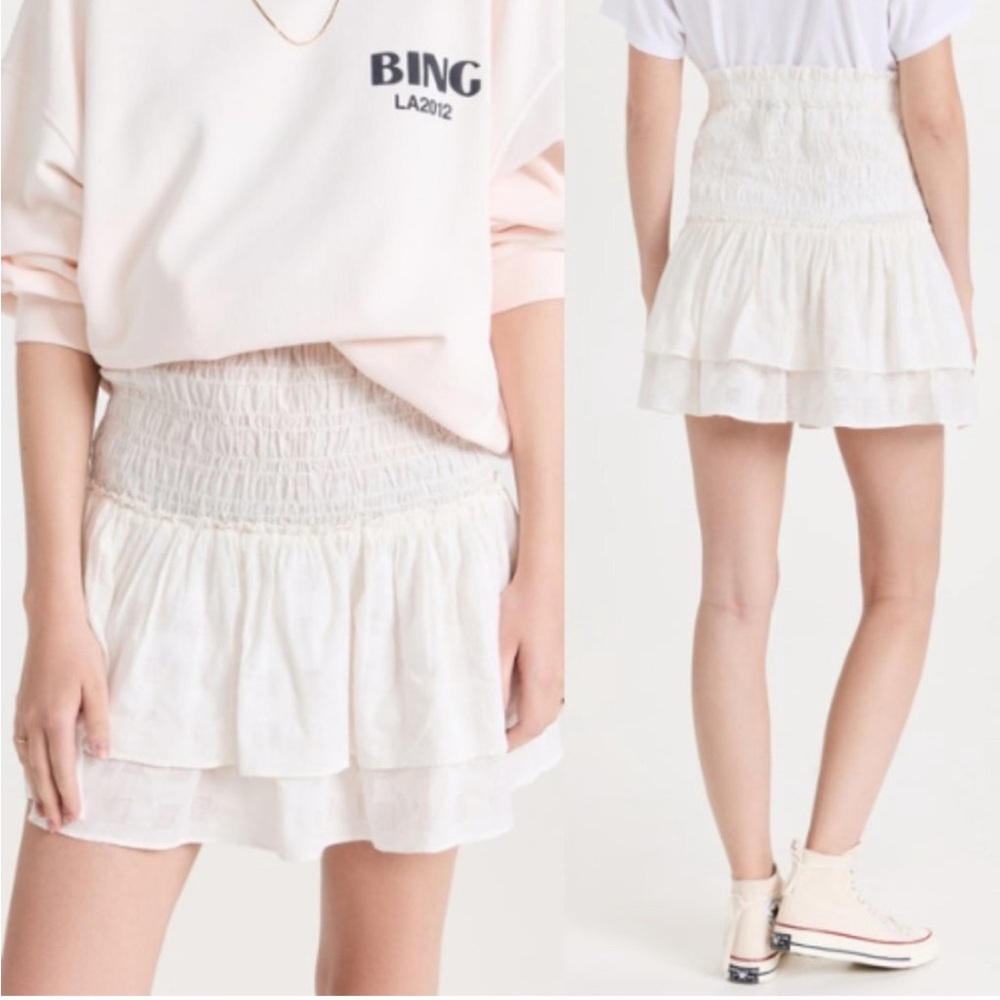 Madewell Smocked tiered Mini Skirt